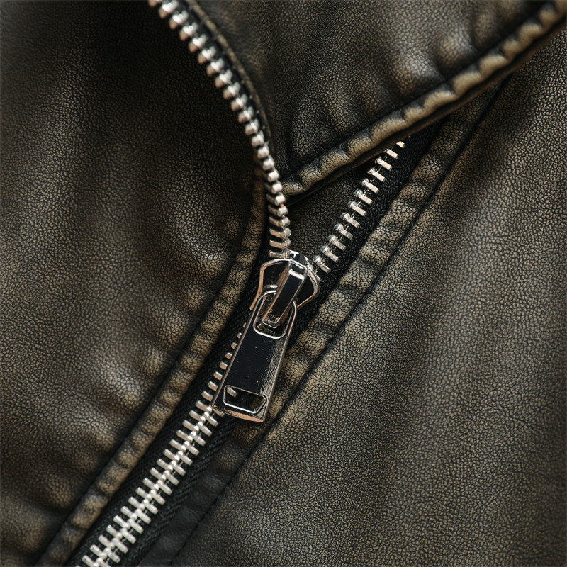 RARF ženska 2023. nova berba do stare isprane kože od imitacije kože PU jakna tipa lokomotive, ženski gornji kaput