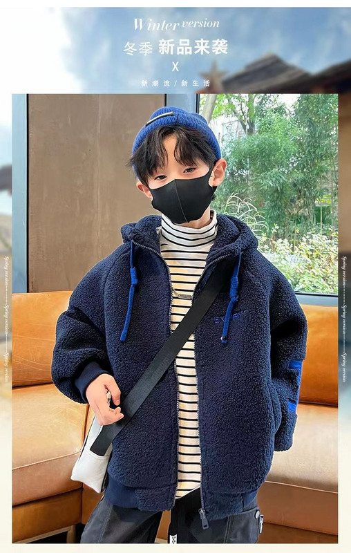 Modna dječja odjeća Jakna s patentnim zatvaračem za dječake plus debeli topli kaputi Zimska dječja gornja odjeća za bebe od 5-12 godina