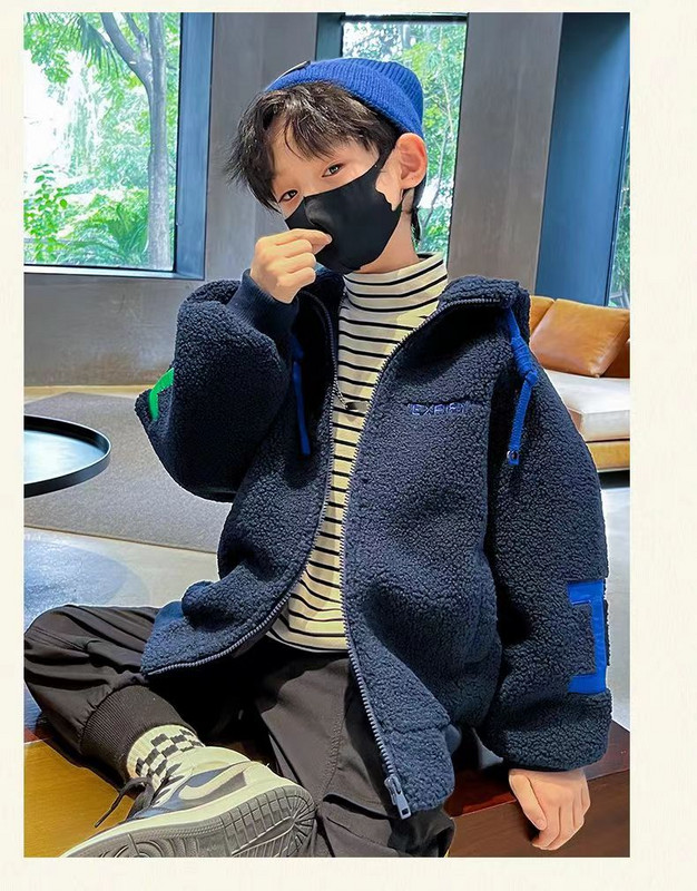 Modna dječja odjeća Jakna s patentnim zatvaračem za dječake plus debeli topli kaputi Zimska dječja gornja odjeća za bebe od 5-12 godina