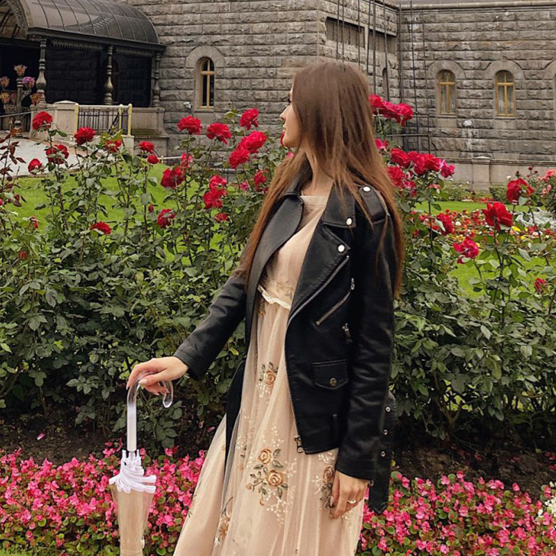 FTLZZ 2022. Nova kožna jakna Ženska proljetna jesenska jakna Ženska biciklistička jakna od umjetnog PU Moto kožna jakna Ženska ležerna ulična odjeća