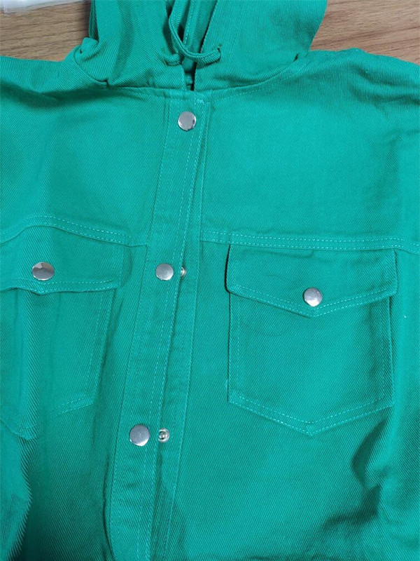 Modna traper jakna s kapuljačom proljeće jesen 2023. Ženske kratke vintage jean kaputi Ležerna majica dugih rukava Ženska ulična gornja odjeća