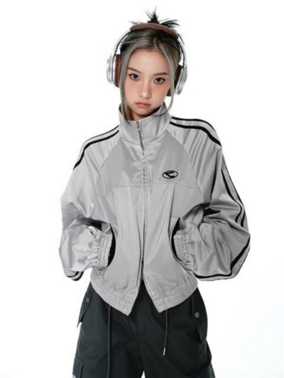 Korejske žene Acubi Streetwear Vintage Cyber Y2K jakne Aesthetic Teachwear Zipper Oversizer Kaputi Harajuku Zip Up Gornje odjeće