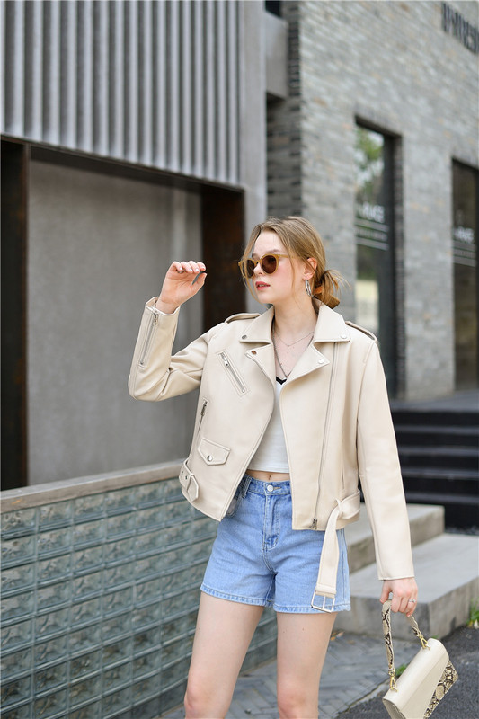 RARF Pavasaris un Rudens 2023 Jaunā jostas noņemamā epaulet motocikla jaka ādas jaka