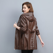 4XL bőrkabát, női, 2023. ősz, új PU bőrkabát, női, hosszú, vékony tavaszi motoros női ruházat, fekete divat