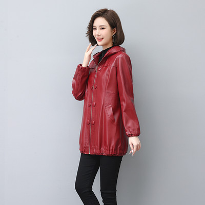 4XL bőrkabát, női, 2023. ősz, új PU bőrkabát, női, hosszú, vékony tavaszi motoros női ruházat, fekete divat