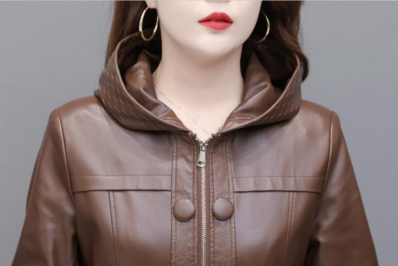 Ādas mētelis sievietēm, 2023. gada pavasaris, jauna ādas jaka sievietēm, gara, tieva motocikla ādas apģērbi, sieviešu mēteļi, melni