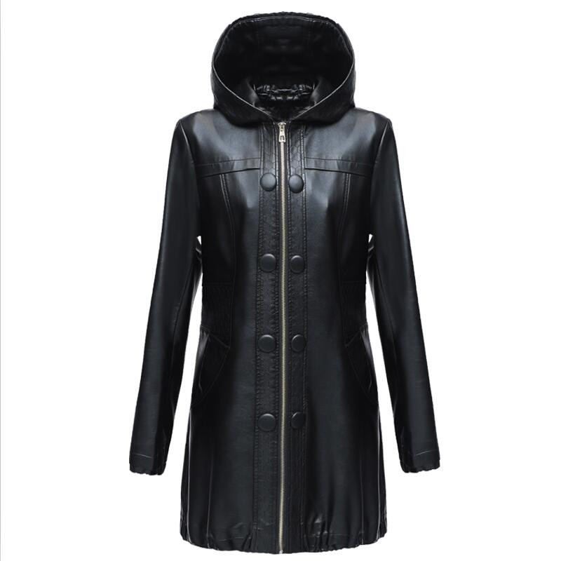 Ādas mētelis sievietēm, 2023. gada pavasaris, jauna ādas jaka sievietēm, gara, tieva motocikla ādas apģērbi, sieviešu mēteļi, melni