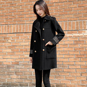 Vilnas jaka Pavasaris Sieviešu Apģērbs Jauns 2023 Sieviešu Vilnas Mētelis Garš Slim Rudens Mežonīgi Biezas Siltas Jakas Sieviešu Mēteļi Melni