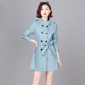 Novi ženski kožni kaput 2023. Proljetna modna ženska kožna jakna Duge uske jesenske jakne Ženski kaputi PU