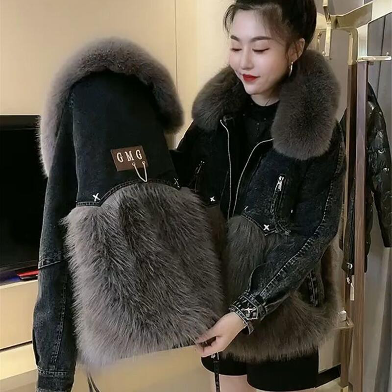 Modes kažoki sieviešu džinsa jaka 2023. gada ziemas mētelis, jauns sieviešu parks, silts ikdienas sieviešu jakas Virsdrēbes