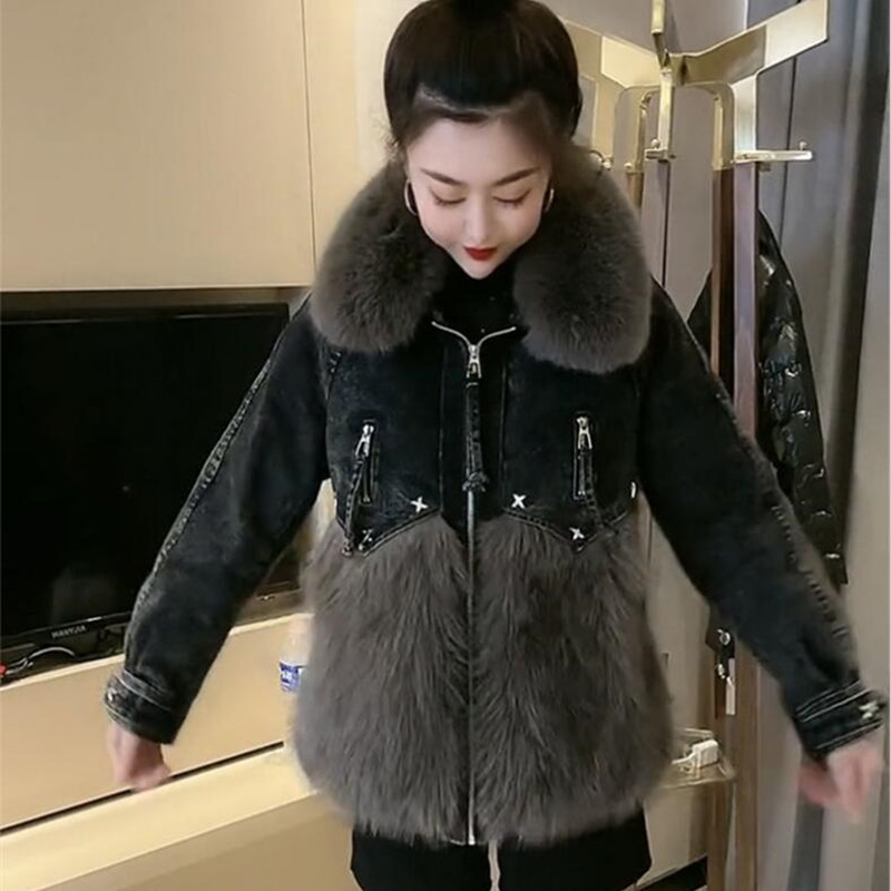 Modes kažoki sieviešu džinsa jaka 2023. gada ziemas mētelis, jauns sieviešu parks, silts ikdienas sieviešu jakas Virsdrēbes