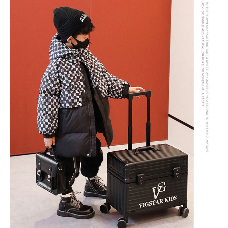 Pusaudžu zēniem rūtains kokvilnas jaka modes jauni mēteļi ar kapuci ziemas bērniem biezi silti apģērbi ūdensizturīgi topi XMP505