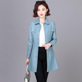 3XL Sieviešu Ādas Mētelis Jauns 2023. gada pavasara motocikla ādas jaka sieviešu apģērbi gari plāni rudens mēteļi sieviešu jakas PU melna