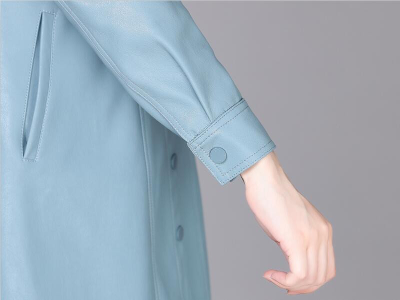 3XL Sieviešu Ādas Mētelis Jauns 2023. gada pavasara motocikla ādas jaka sieviešu apģērbi gari plāni rudens mēteļi sieviešu jakas PU melna