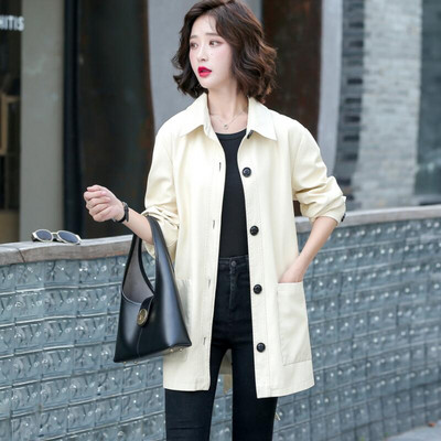 3XL sieviešu ādas mētelis, jauns 2023. gada pavasara motocikla ādas jaka sievietēm, gari, slaidi, rudens sieviešu apģērbi, melni modes modeļi