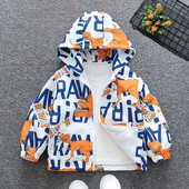 2–12 gadus vecu zēnu jaka 2023. gada jaunais pavasaris, rudens karikatūra Dinozaurs Zaļš rāvējslēdzējs Jaka bērnu apģērba jaka