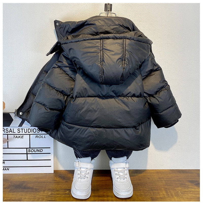 2-12Y Modes zēnu mētelis ziemas bērnu jaka haki melna zaļa bieza silta dūnu drēbes bērniem ar rāvējslēdzēju kapuci virsdrēbes XMP334