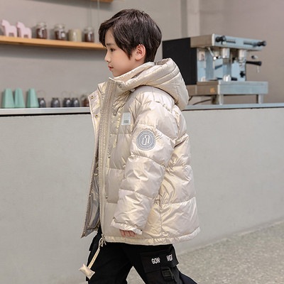 Őszi téli fiúkabát melegen tartás pamut vastag gyerekkabát egyszínű cipzáras gyerekruházat XMP552