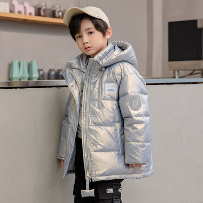 Őszi téli fiúkabát melegen tartás pamut vastag gyerekkabát egyszínű cipzáras gyerekruházat XMP552