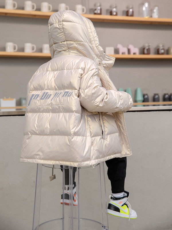 Őszi téli fiúkabát melegen tartás pamut vastag gyerekkabát egyszínű cipzáras gyerekruházat XMP552