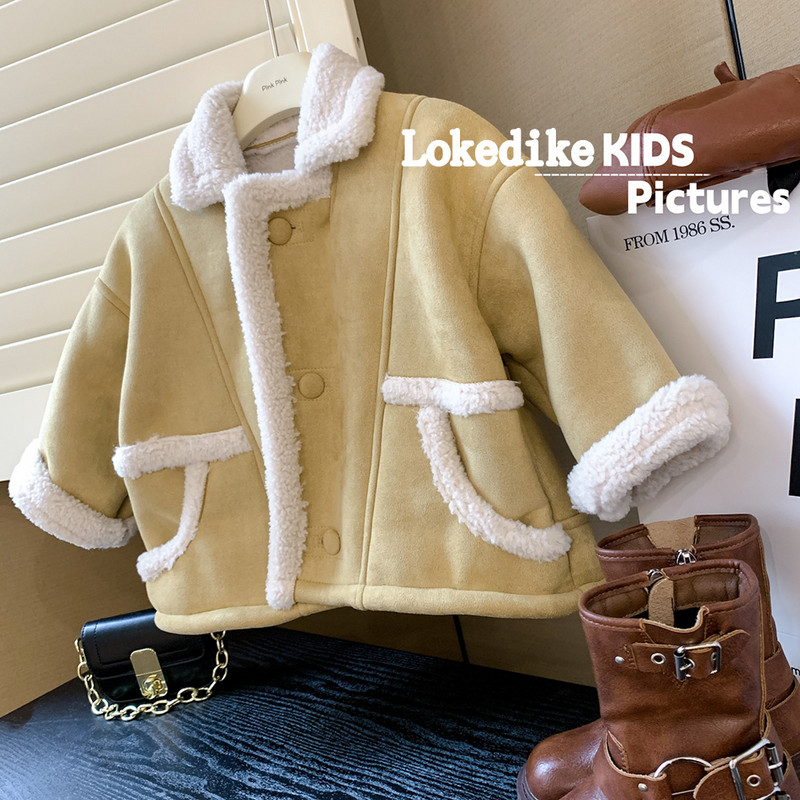 Paltoane groase, calde, din vată de miel, pentru copii, fete, stil coreean, toamnă, iarnă, haine pentru copii, jachete din catifea.