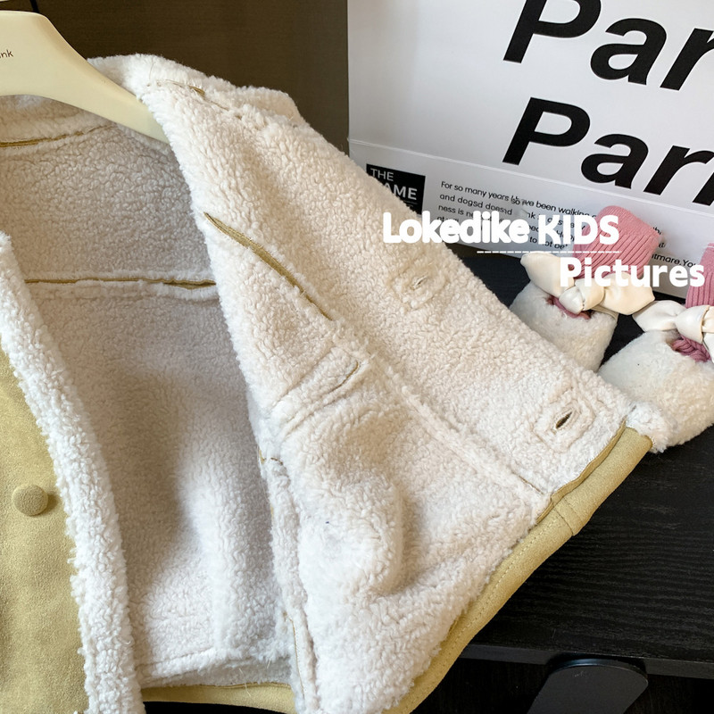 Paltoane groase, calde, din vată de miel, pentru copii, fete, stil coreean, toamnă, iarnă, haine pentru copii, jachete din catifea.