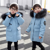 Jachetă de iarnă cu glugă pentru copii, blană artificială, jachetă groasă, caldă, din bumbac, haine pentru copii mici, băieți, parka pentru copii, costum de zăpadă XMP551