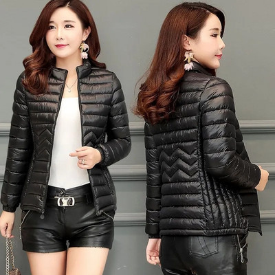 Parka pentru femei Jachetă de iarnă din bumbac Jachetă caldă coreeană casual ușoară de culoare solidă Parka 2023 Nouă haină de zăpadă pentru femei