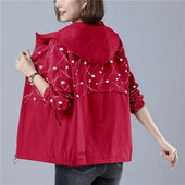 2023. gada jauns pavasara rudens īss mētelis Sieviešu jaka Brīvs mētelis Sieviešu jakas 6XL Virsdrēbes Ikdienas virsdrēbes Topi