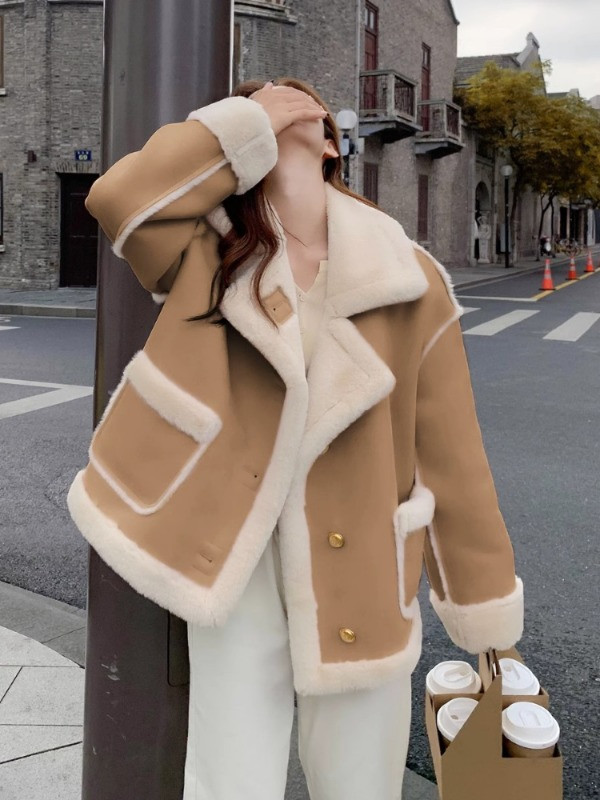 Őszi téli női kabát vastag és meleg dzsekik Új koreai divat, alkalmi irodai női felöltő Elegáns Kawaii felsőruházat női