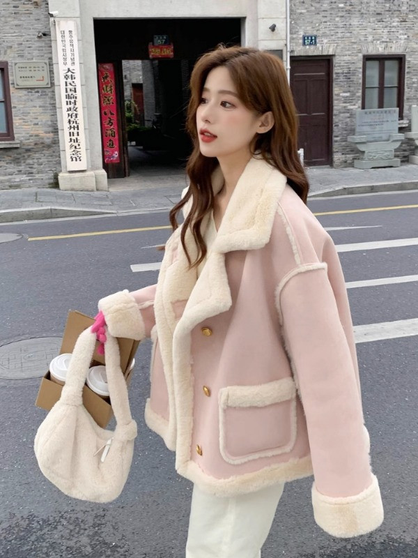 Őszi téli női kabát vastag és meleg dzsekik Új koreai divat, alkalmi irodai női felöltő Elegáns Kawaii felsőruházat női