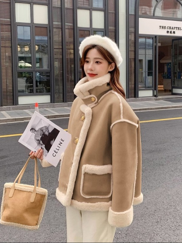 Őszi téli női kabát vastag és meleg dzsekik Új koreai divat, alkalmi irodai női felöltő Elegáns Kawaii felsőruházat női