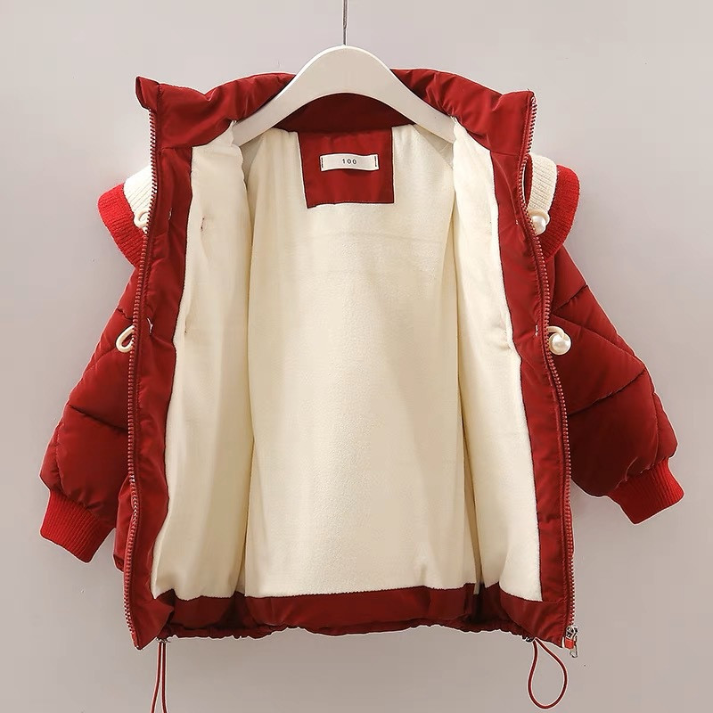 Îmbrăcăminte pentru fete cu revere mari Jachetă caldă de puf pentru copii, iarnă 2023, pentru adolescenți, paltoane groase, parkas din bumbac, cu glugă, îmbrăcăminte exterioară pentru copii XMP330