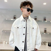 Pusaudžu 2023. gada jauns kovboju pavasara rudens bērnu mētelis īsa stila meitenēm džinsa jaka Modes zēnu apģērbs 3 4 5 6 7 8 9 10 11 Jā