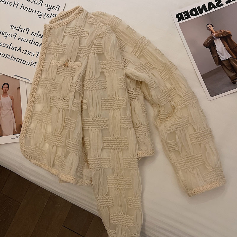 Mazs, smaržīgs īss mēteļu tops sievietēm 2023. gada korejiešu pavasara relaksētai un daudzpusīgai franču jaciņai bez brīvām sievietēm