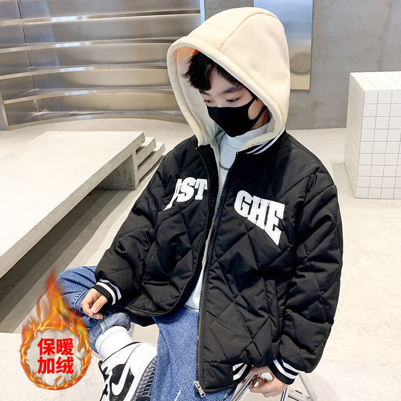 2023. gada jauna bērnu Parkas ziemas jaka zēniem Rudens samta mētelis bērniem, masīvs ar kapuci, zīdaiņu augšējais burts ikdienas virsdrēbes XMP418