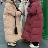 Jachetă de iarnă pentru femei, căptușită lungă, parka de culoare uni, haine, guler, jachetă din bumbac, haină căptușită, haină caldă.