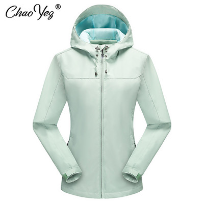 Jachetă de primăvară toamnă pentru femei, solidă, rezistentă la apă, rezistentă la vânt, ocazional, la modă, de culoare bomboană, în aer liber, haină de ploaie pentru femei, cu glugă, 6XL