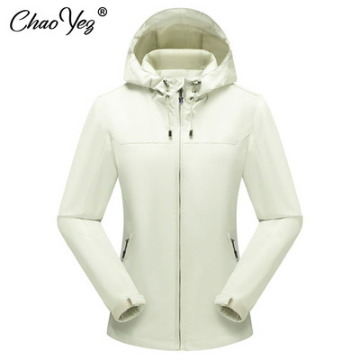 Jachetă de primăvară toamnă pentru femei, solidă, rezistentă la apă, rezistentă la vânt, ocazional, la modă, de culoare bomboană, în aer liber, haină de ploaie pentru femei, cu glugă, 6XL