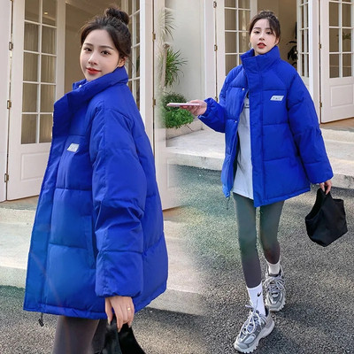 Jachetă de iarnă nouă 2023, pardesiu pentru femei, pardesi scurte căptușite din bumbac, parcas supradimensionată, pardoseală pentru femei