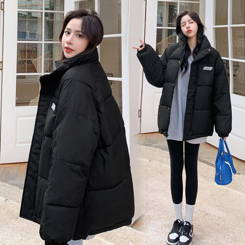 Jachetă de iarnă nouă 2023, pardesiu pentru femei, pardesi scurte căptușite din bumbac, parcas supradimensionată, pardoseală pentru femei