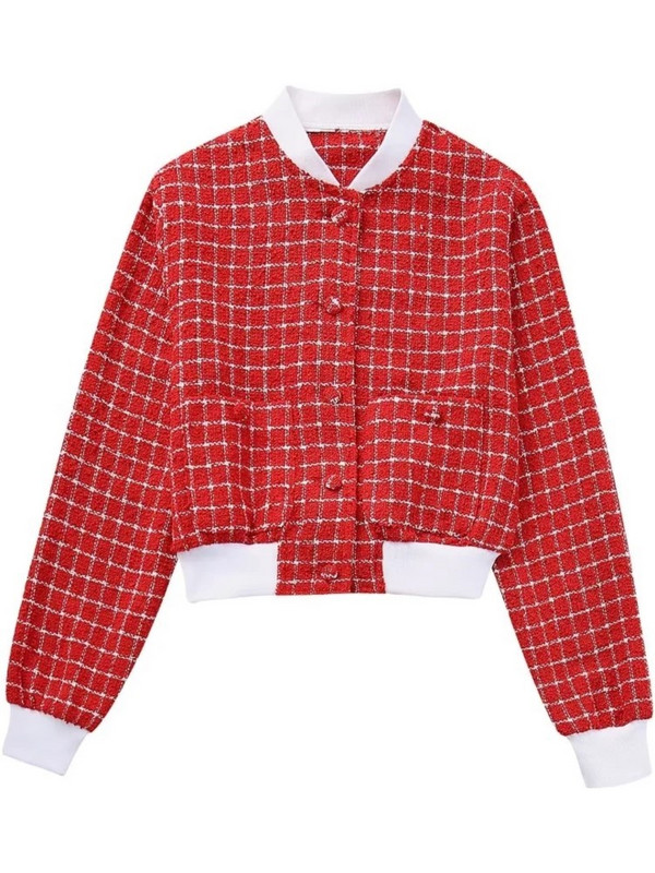 Jachete scurte elegante cu un singur piept pentru femeie, la modă, cu gâtul turn, cu mânecă lungă, paltoane pentru damă, pardesiu vintage de toamnă