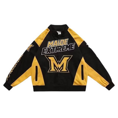 2023. gada sieviešu jaka pavasara rudens burtu apdruka High Street Style Vintage sacīkšu kostīmi Sieviešu lielizmēra garais mētelis