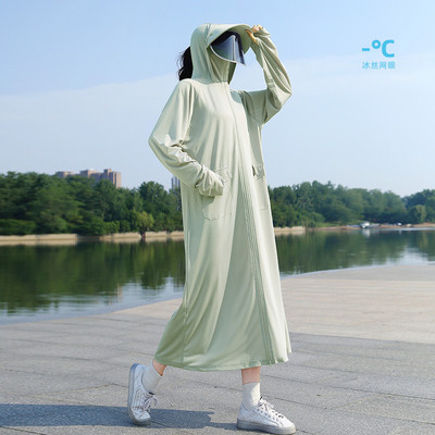 Îmbrăcăminte de protecție solară pentru femei UPF50+ Jachetă UV, buzunar, stil largi, haină lungă de piele, cu lentile de pălărie, călătorii de vară, în aer liber, sălbăticie