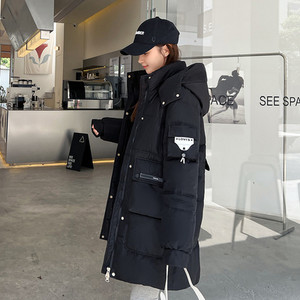 Jachetă de iarnă din bumbac cu puf 2023 pentru femei Parka lungă, groasă, caldă, cu glugă, la modă, la modă, largi, rezistentă la vânt, pardesiu, 6XL