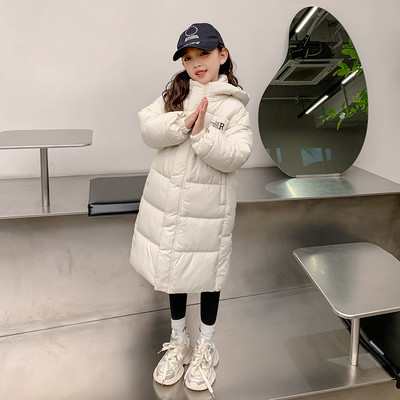 Băieți Fete Jachetă căptușită din bumbac Copii Lungi peste genunchi Paltoane îngroșate Coreeană Copii Warm Keep Keep Hooded Parkas CH179