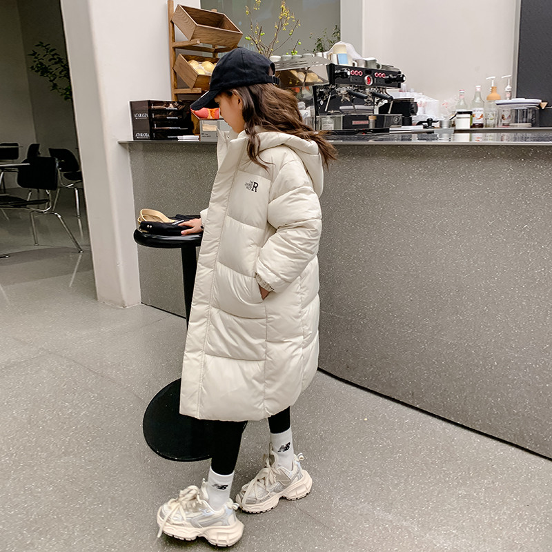 Băieți Fete Jachetă căptușită din bumbac Copii Lungi peste genunchi Paltoane îngroșate Coreeană Copii Warm Keep Keep Hooded Parkas CH179