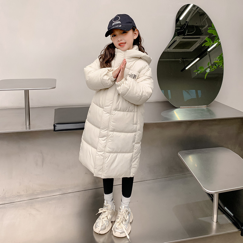 Băieți Fete Jachetă căptușită din bumbac Copii Lungi peste genunchi Paltoane îngroșate Coreeană Copii Warm Keep Keep Hooded Parkas CH179