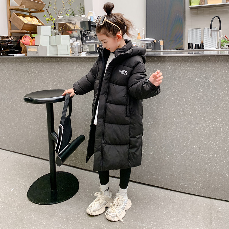 Băieți Fete Jachetă căptușită din bumbac Copii Lungi peste genunchi Paltoane îngroșate Coreeană Copii Warm Keep Keep Hooded Parkas CH179