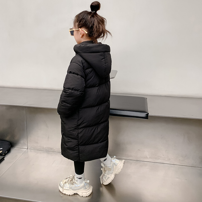 Băieți Fete Jachetă căptușită din bumbac Copii Lungi peste genunchi Paltoane îngroșate Coreeană Copii Warm Keep Keep Hooded Parkas CH179